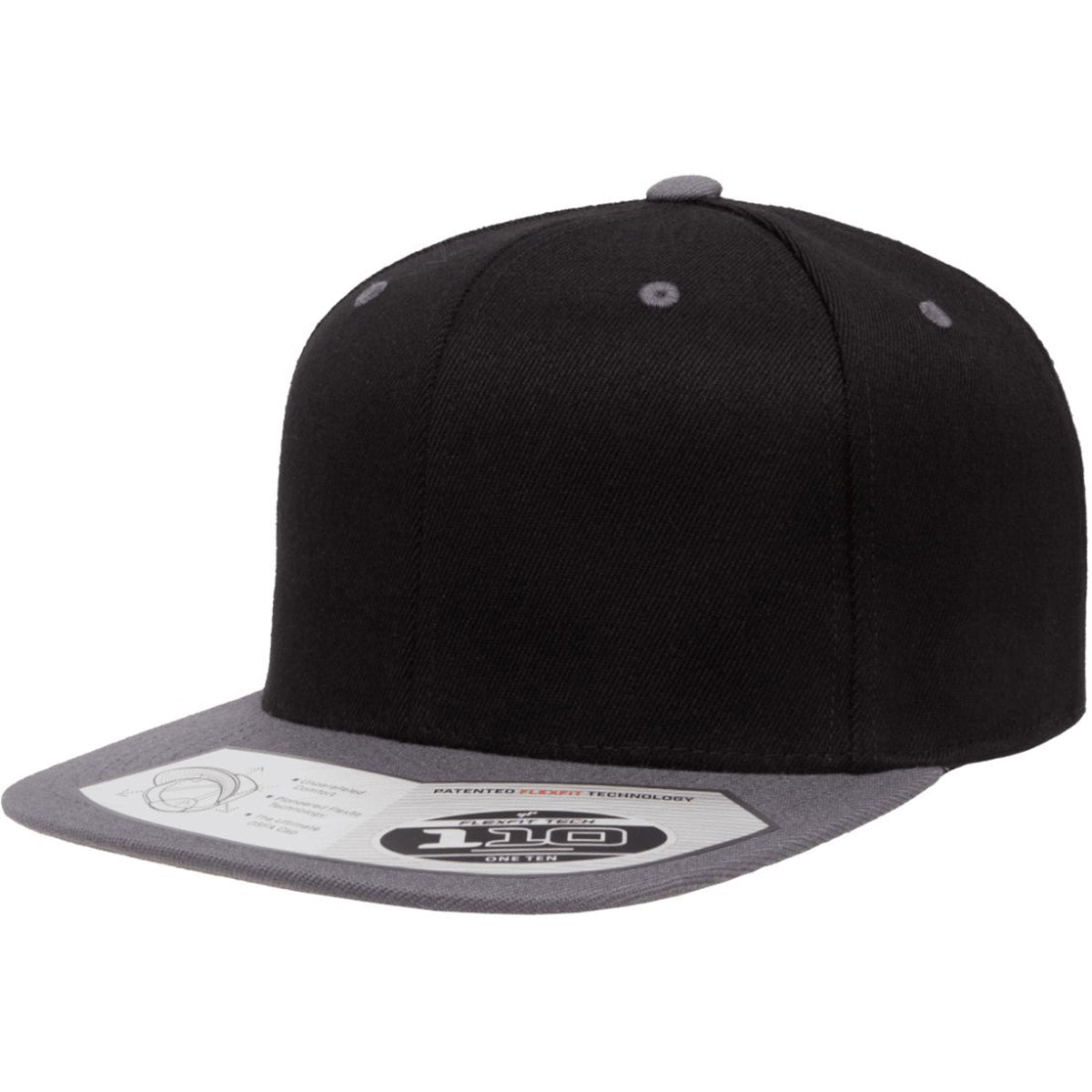 Flexfit 110® Premium Snapback Hat, Flat Bill - 110F, 110FT