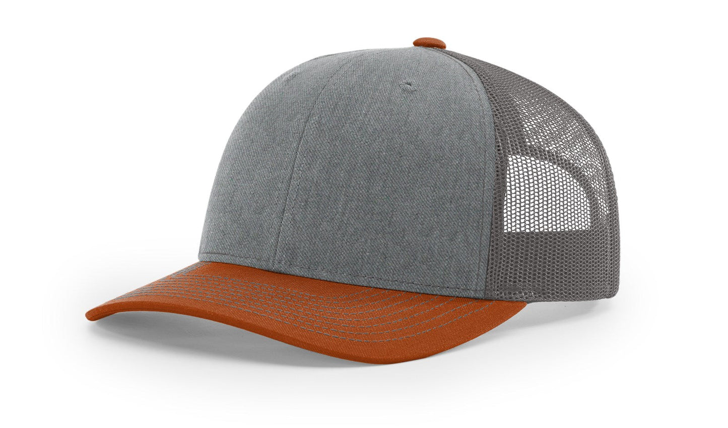 Richardson 112 Trucker Cap Tri Color Hats Three Colors