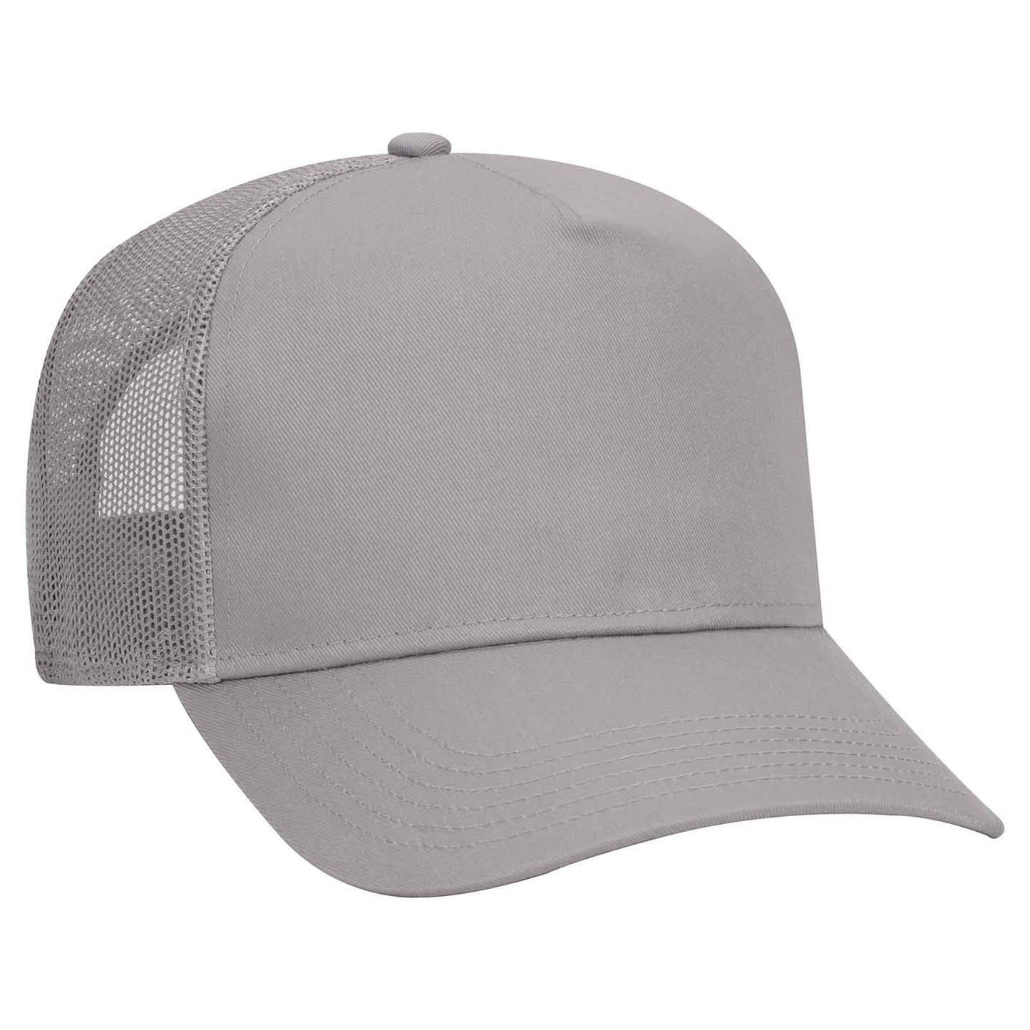 Otto 5 Panel, Mid Pro Mesh Back Trucker Hat, Cotton Blend Twill Cap - 32-285