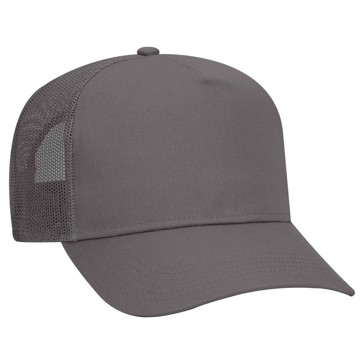 Otto 5 Panel, Mid Pro Mesh Back Trucker Hat, Cotton Blend Twill Cap - 32-285