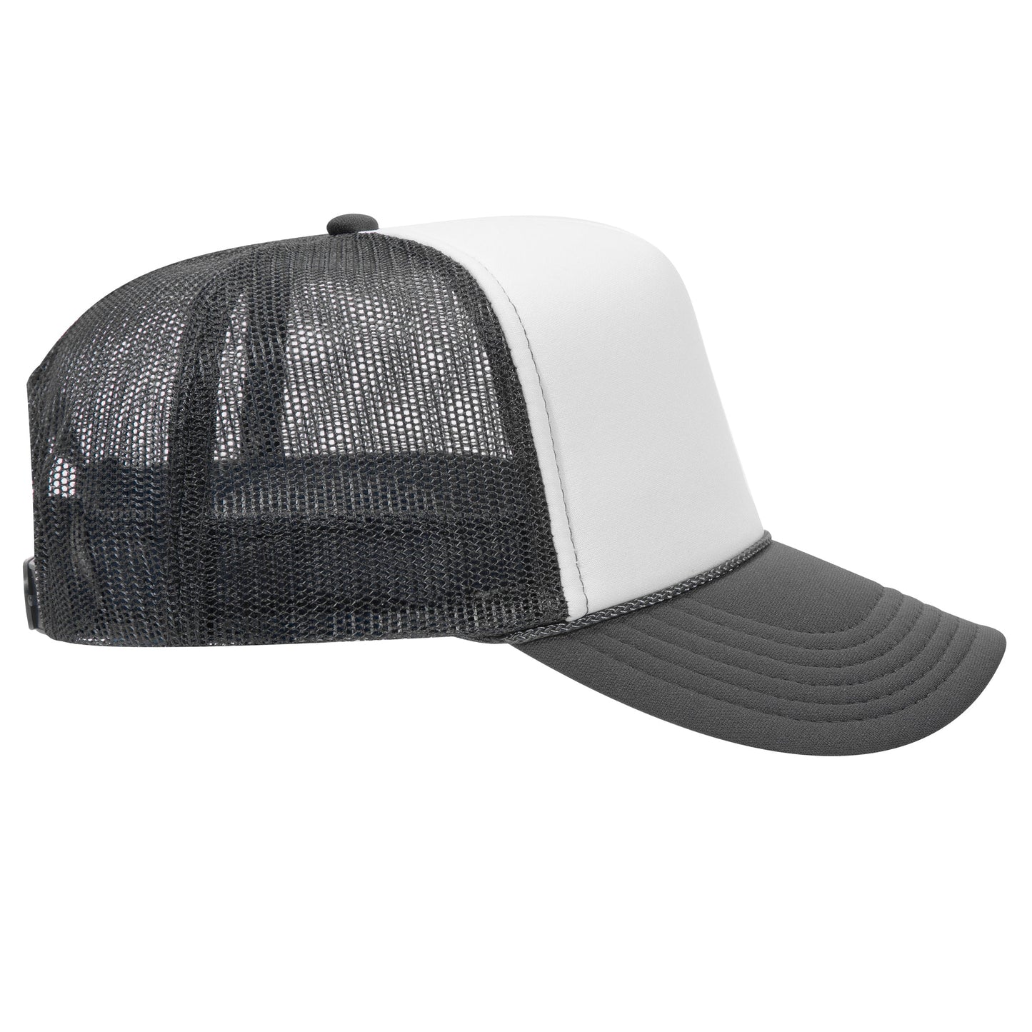 Otto 5-Panel High Crown Foam Trucker Hats - White Front Colors - 39-165