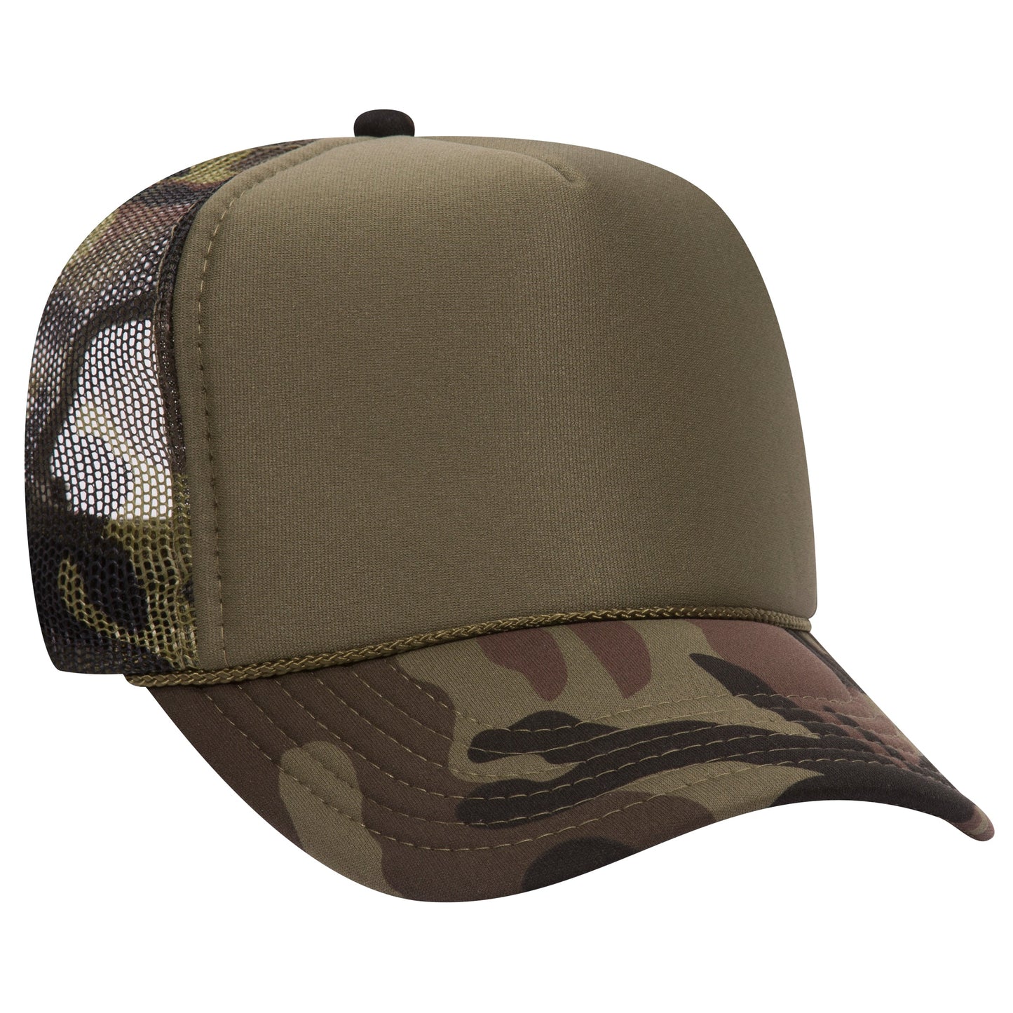 Otto 5-Panel High Crown Foam Trucker Hats, Mesh Back Cap - 39-165