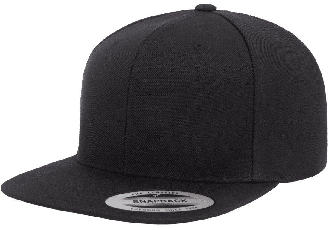 Yupoong 6089M Premium Snapback Hat, Flat Bill Cap - YP Classics®