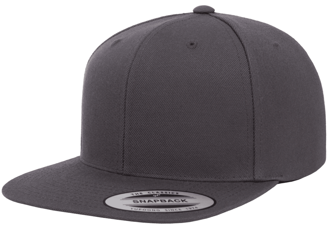 Yupoong 6089M Premium Snapback Hat, Flat Bill Cap - YP Classics®