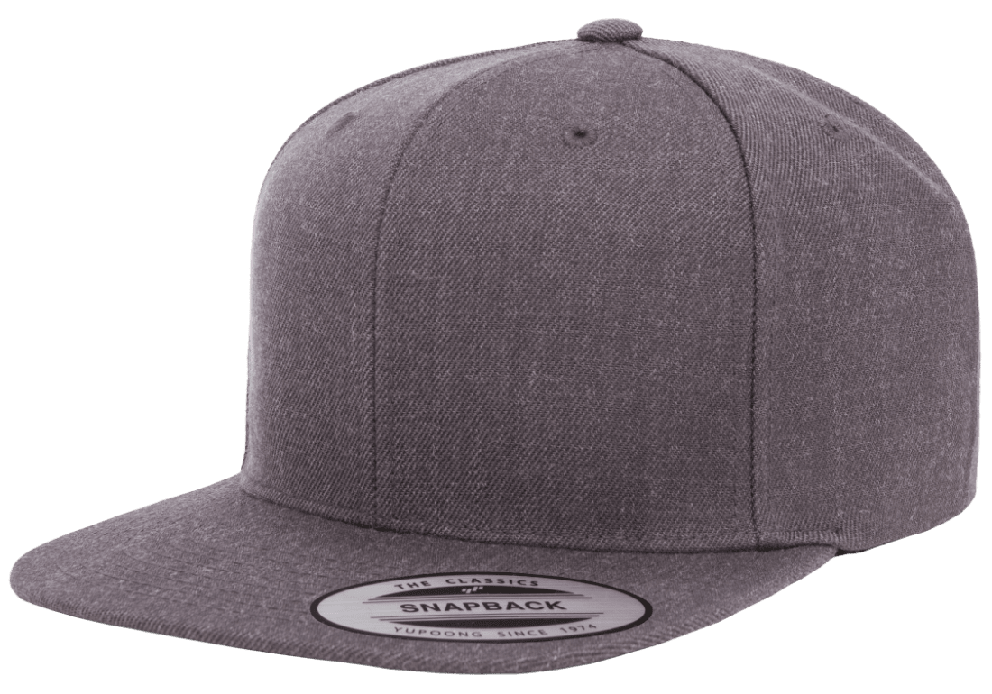 Yupoong 6089M Premium Snapback Hat, Flat Bill Cap - YP Classics®