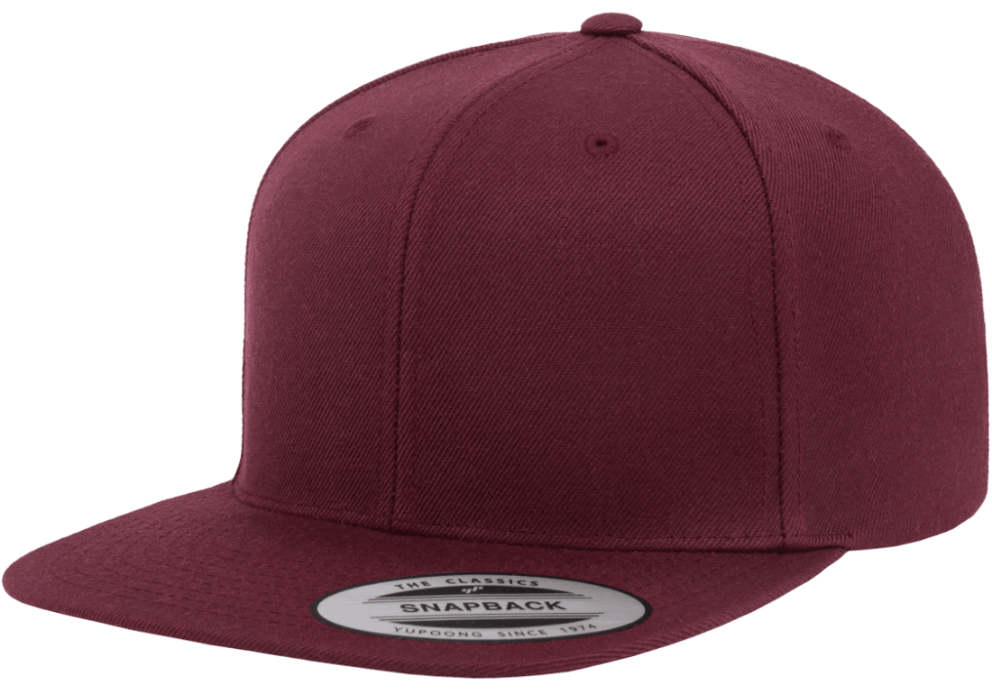 Yupoong 6089M Premium Snapback Hat, Flat Bill Cap - YP Classics®