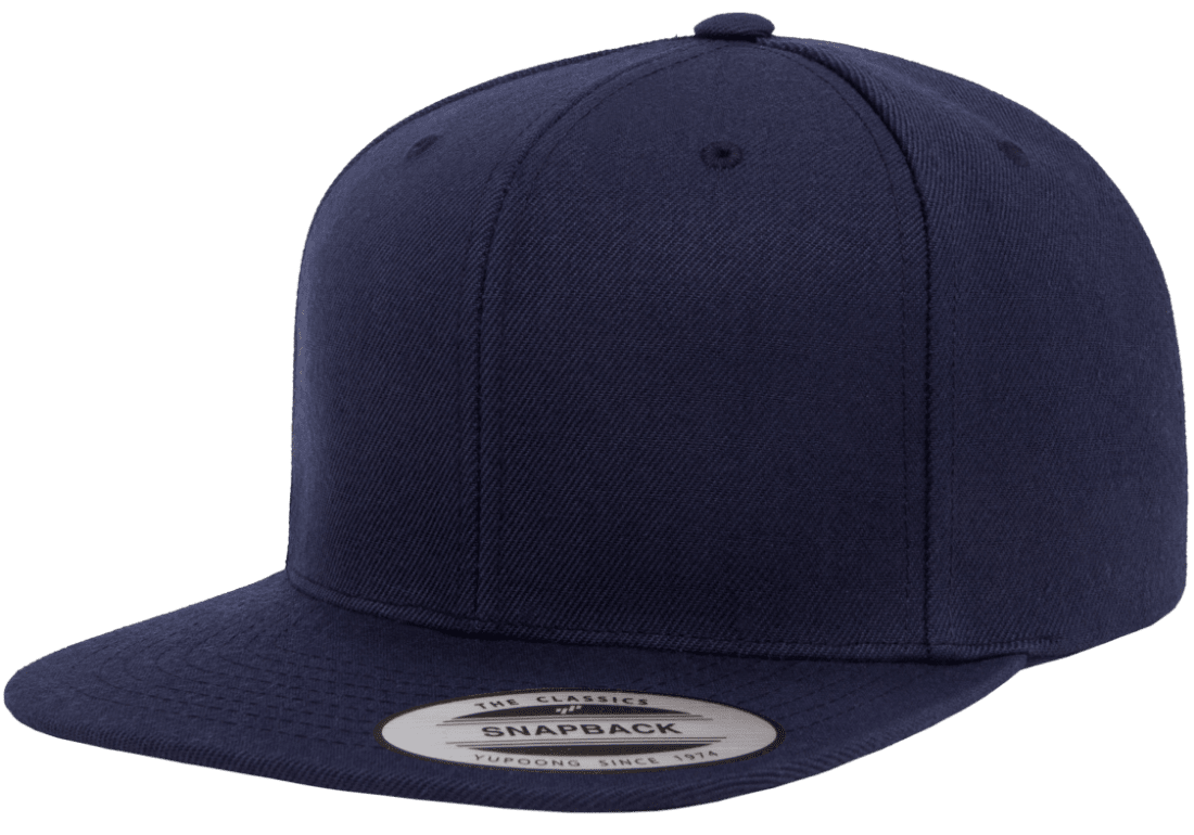 Yupoong 6089M Premium Snapback Hat, Flat Bill Cap - YP Classics®