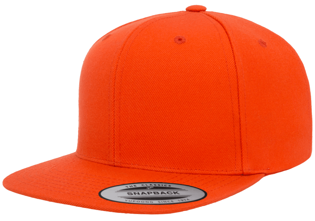 Yupoong 6089M Premium Snapback Hat, Flat Bill Cap - YP Classics®