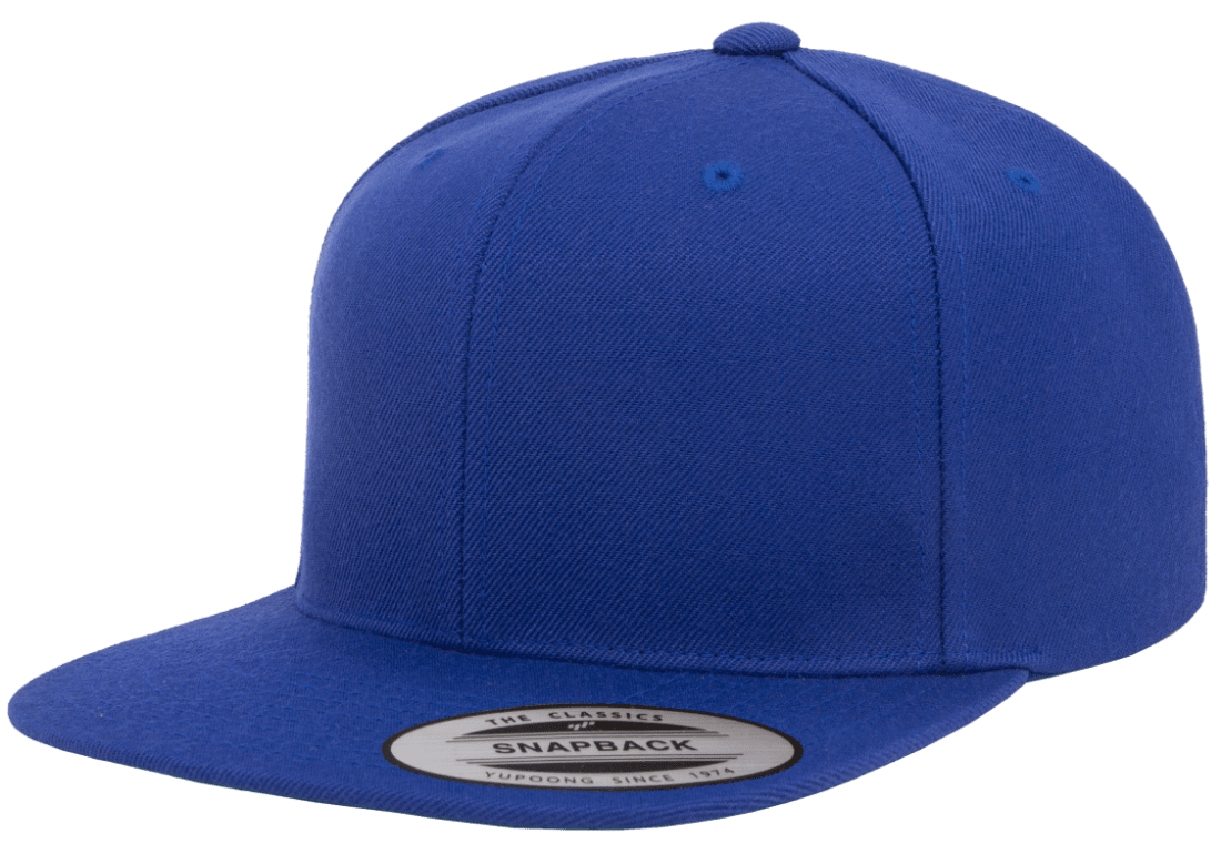 Yupoong 6089M Premium Snapback Hat, Flat Bill Cap - YP Classics®