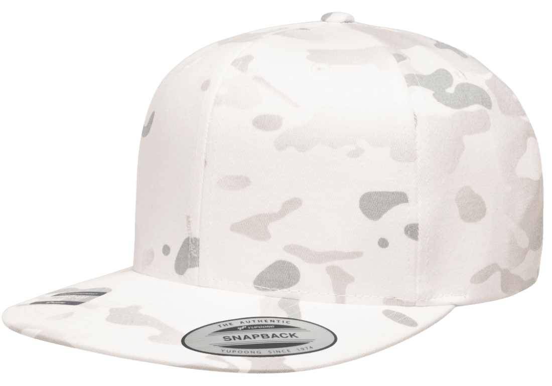 Yupoong 6089MC MultiCam Camo Snapback Hat, Flat Bill Cap, Camouflage - YP Classics®