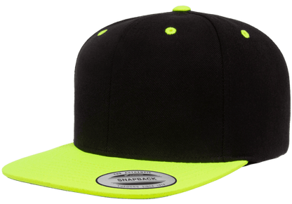 Yupoong 6089MT Premium Snapback Hat, Flat Bill Cap, 2-Tone Colors - YP Classics®