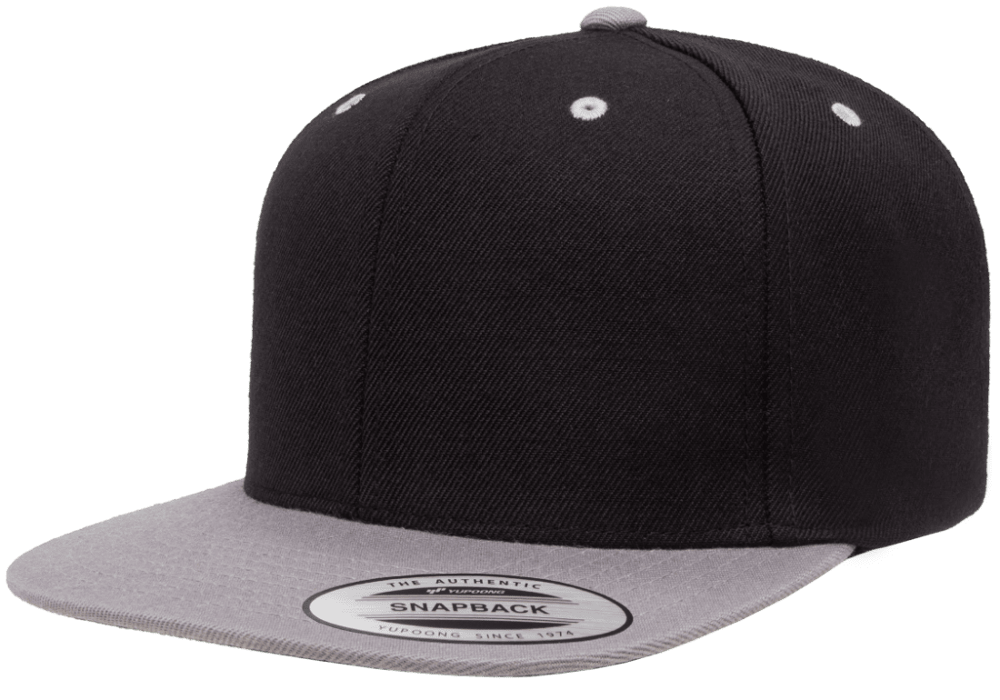 Yupoong 6089MT Premium Snapback Hat, Flat Bill Cap, 2-Tone Colors - YP Classics®