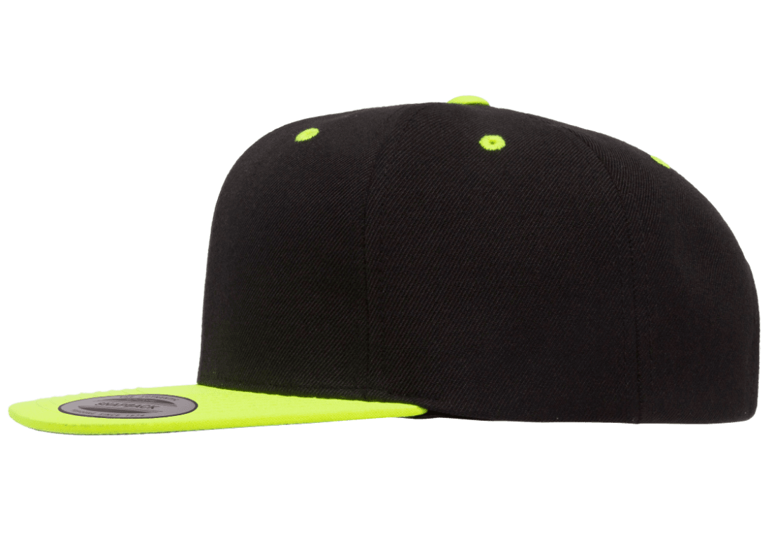 Yupoong 6089MT Premium Snapback Hat, Flat Bill Cap, 2-Tone Colors - YP Classics®