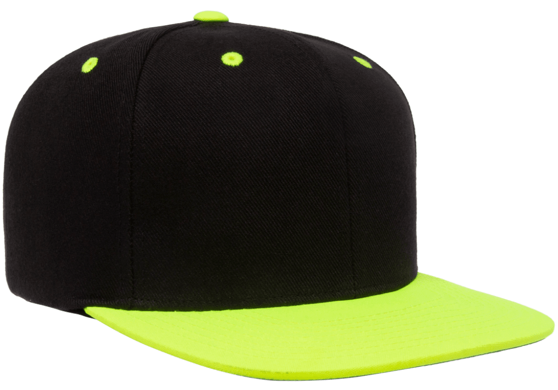 Yupoong 6089MT Premium Snapback Hat, Flat Bill Cap, 2-Tone Colors - YP Classics®