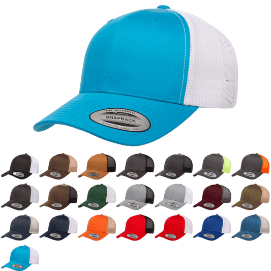 Yupoong 6606T Retro Trucker Hat, Baseball Cap with Mesh Back, 2-Tone Colors - YP Classics®