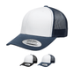 Yupoong 6606W Retro Trucker Hat, Baseball Cap with Mesh Back, White Front - YP Classics®