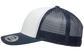 Yupoong 6606W Retro Trucker Hat, Baseball Cap with Mesh Back, White Front - YP Classics®