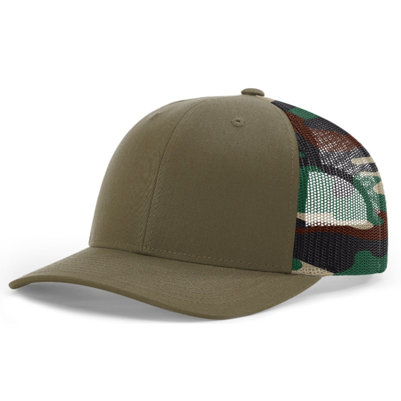 Richardson Printed Mesh Back Trucker Cap, Snapback Hat - 112PM