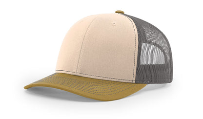 Richardson 112 Trucker Cap Tri Color Hats Three Colors