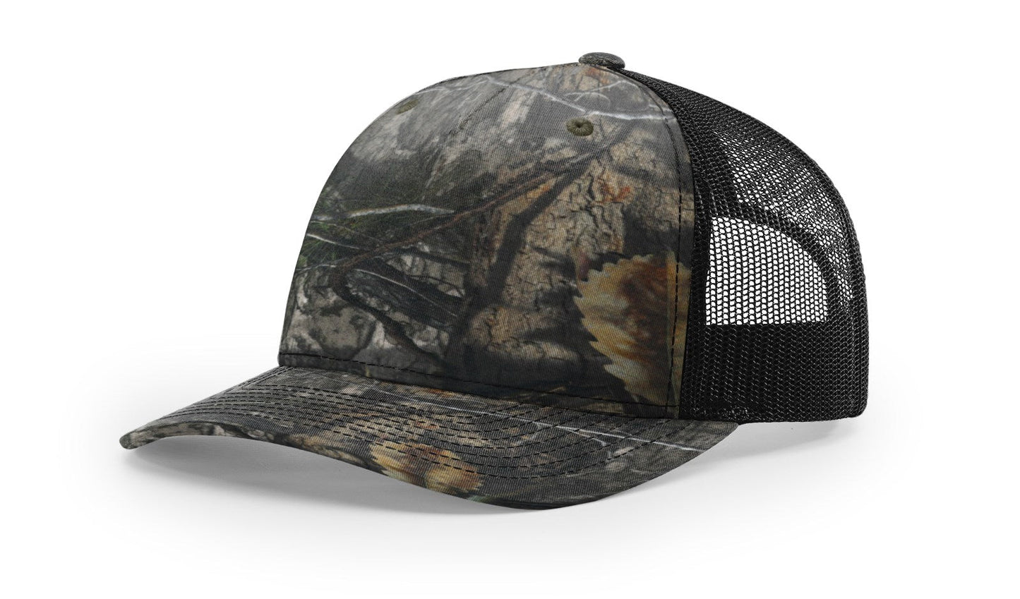 Richardson 112PFP Printed Five Panel Trucker Hat Camo Cap - 112 PFP