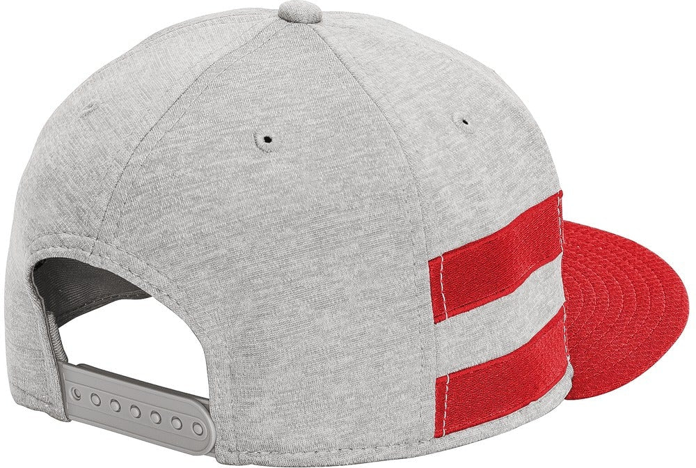 New Era Shadow Heather Striped Flat Bill Snapback Cap