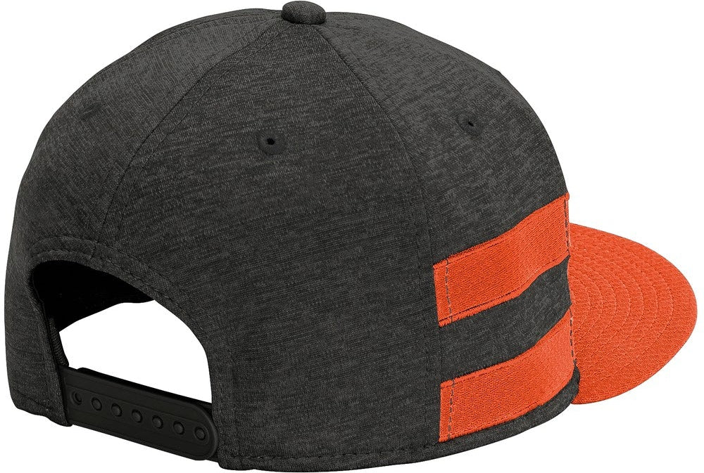 New Era Shadow Heather Striped Flat Bill Snapback Cap