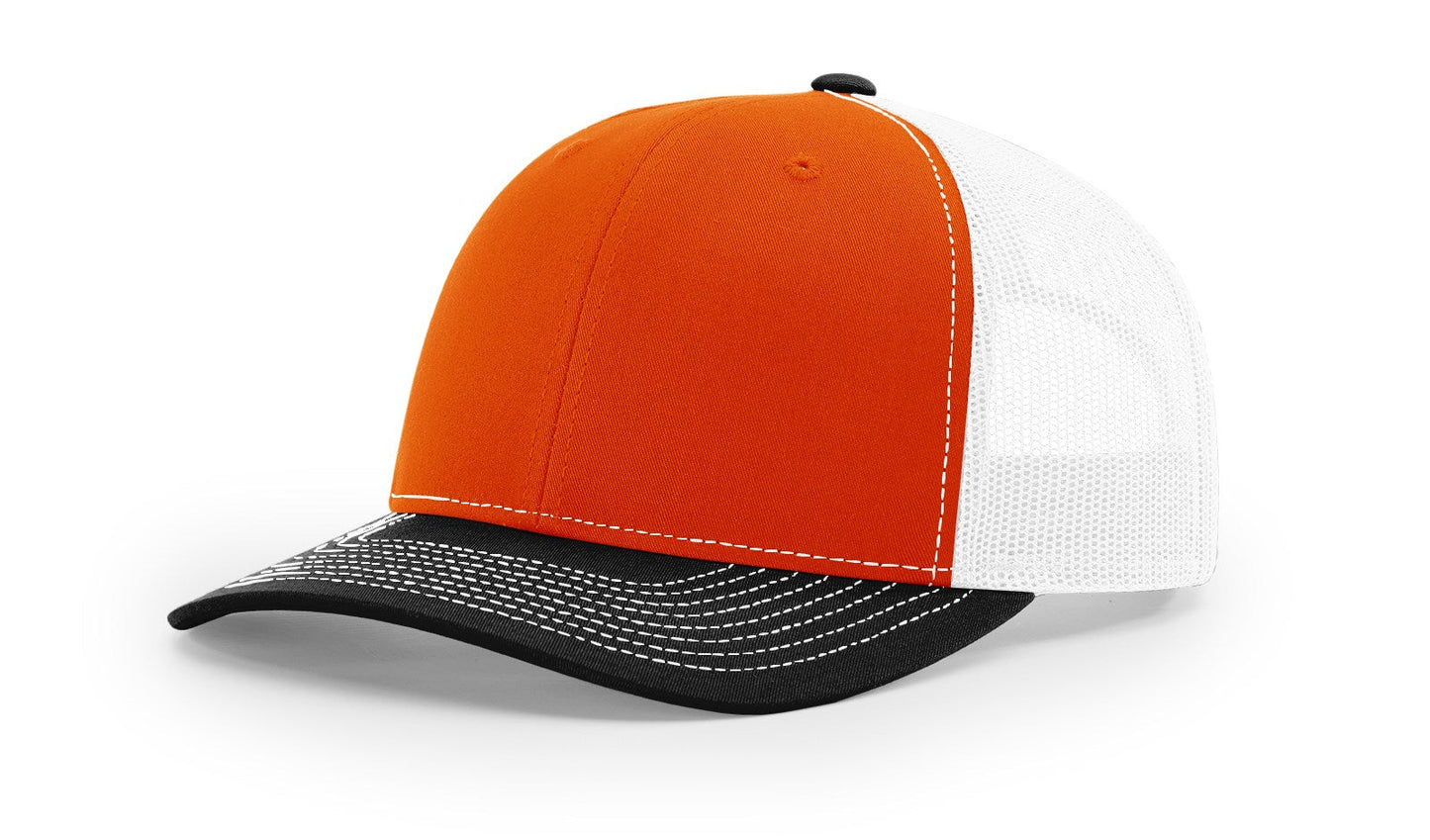 Richardson 112 Trucker Cap Tri Color Hats Three Colors