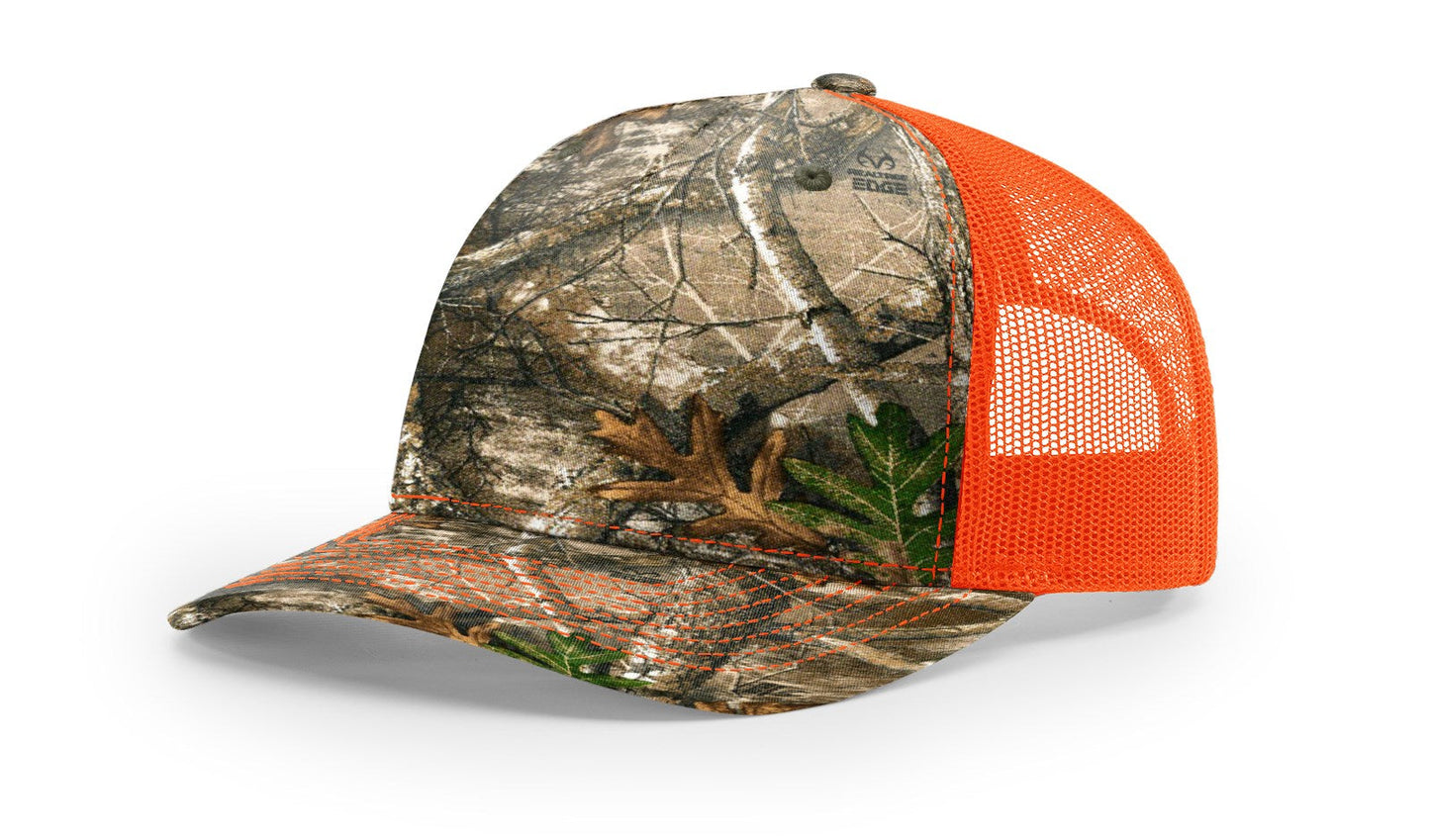 Richardson 112PFP Printed Five Panel Trucker Hat Camo Cap - 112 PFP