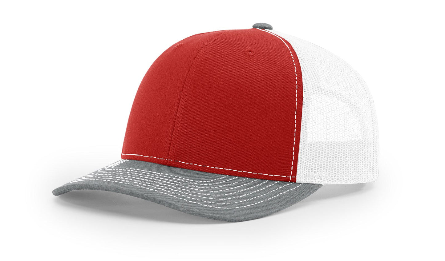 Richardson 112 Trucker Cap Tri Color Hats Three Colors