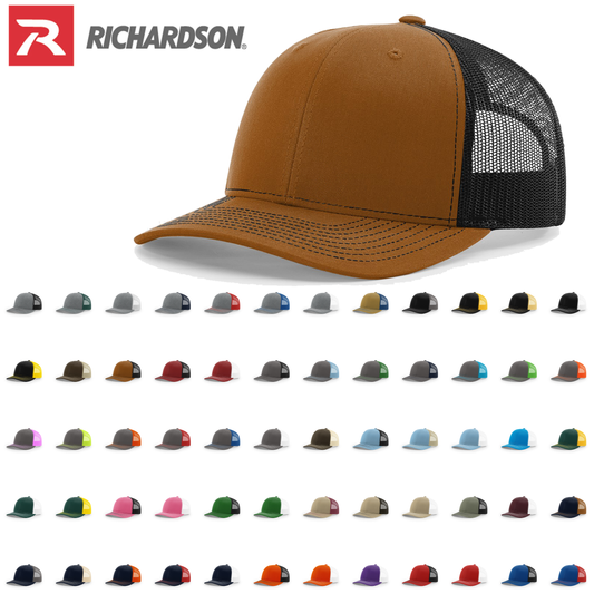 Richardson 112 Trucker Cap Split Hats Split Colors Two Colors